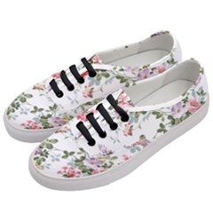 Floral Elements Peony Chinese Rose Women s Classic Low Top Sneakers