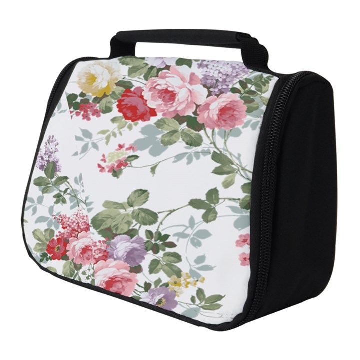 Floral Elements Peony Chinese Rose Full Print Travel Pouch (Small)