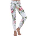 Floral Elements Peony Chinese Rose Kids  Lightweight Velour Classic Yoga Leggings View1