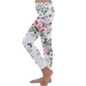 Floral Elements Peony Chinese Rose Kids  Lightweight Velour Classic Yoga Leggings View2