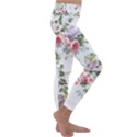 Floral Elements Peony Chinese Rose Kids  Lightweight Velour Classic Yoga Leggings View3