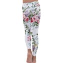 Floral Elements Peony Chinese Rose Kids  Lightweight Velour Classic Yoga Leggings View4