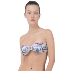 Floral Elements Peony Chinese Rose Classic Bandeau Bikini Top  by Grandong