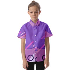 Colorful Labstract Wallpaper Theme Kids  Short Sleeve Shirt