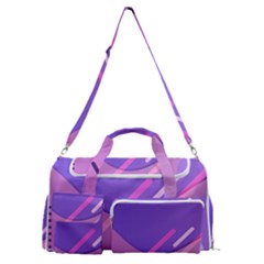 Colorful Labstract Wallpaper Theme Sports Gym Duffle Bag With Shoe Compartment by Apen