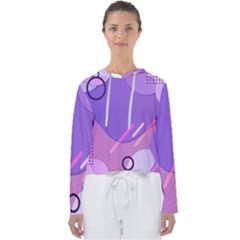 Colorful Labstract Wallpaper Theme Women s Slouchy Sweat