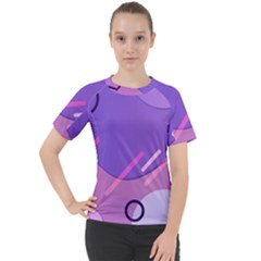 Colorful Labstract Wallpaper Theme Women s Sport Raglan T-shirt