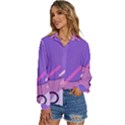 Colorful Labstract Wallpaper Theme Women s Long Sleeve Button Up Shirt View2