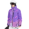 Colorful Labstract Wallpaper Theme Men s Multi Pockets Zip Ski and Snowboard Waterproof Breathable Jacket View2