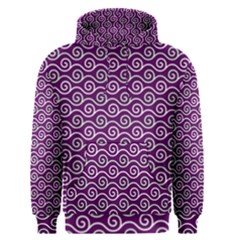 Violet White Pattern Men s Core Hoodie