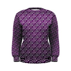 Violet White Pattern Women s Sweatshirt