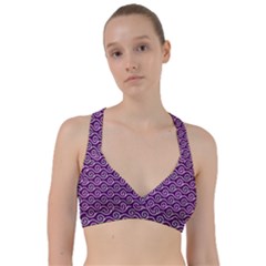 Violet White Pattern Sweetheart Sports Bra by ytdream