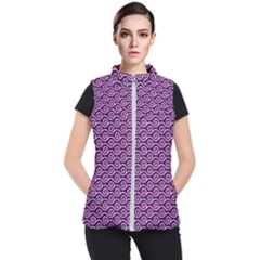 Violet White Pattern Women s Puffer Vest by ytdream