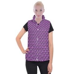 Violet White Pattern Women s Button Up Vest by ytdream