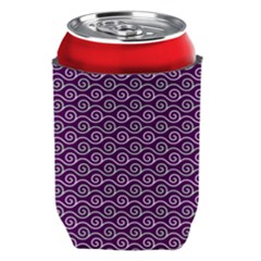 Violet White Pattern Can Holder