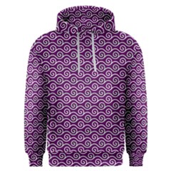 Violet White Pattern Men s Overhead Hoodie