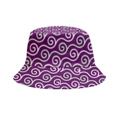 Violet White Pattern Bucket Hat