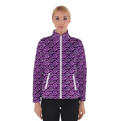 Violet White Pattern Women s Bomber Jacket