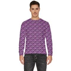 Violet White Pattern Men s Fleece Sweatshirt