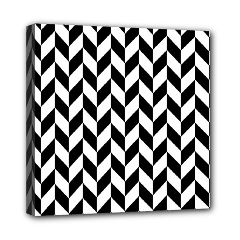 Black And White Pattern Mini Canvas 8  X 8  (stretched) by ytdream