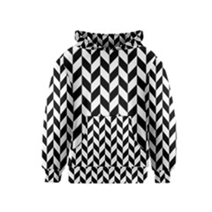 Black And White Pattern Kids  Pullover Hoodie