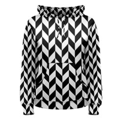 Black And White Pattern Women s Pullover Hoodie