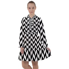 Black And White Pattern All Frills Dress by ytdream