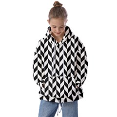 Black And White Pattern Kids  Oversized Hoodie