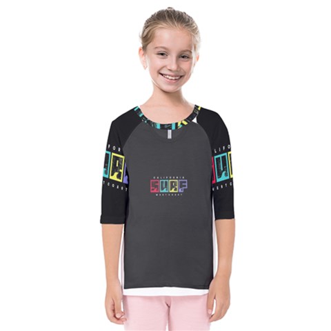 Surf Kids  Quarter Sleeve Raglan T-shirt by wateenstore