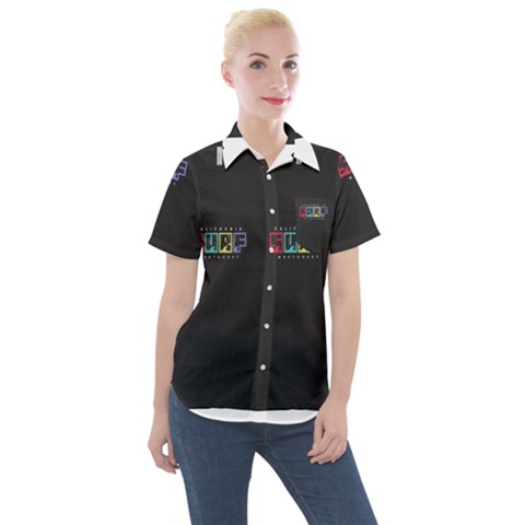 Surf Women s Short Sleeve Pocket Shirt by wateenstore