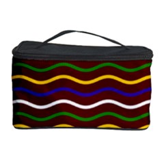 Multicolor Wave Pattern Cosmetic Storage Case by ytdream