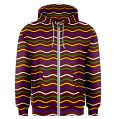 Multicolor Wave Pattern Men s Zipper Hoodie by ytdream