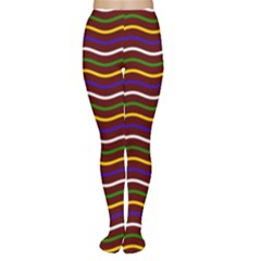 Multicolor Wave Pattern Tights