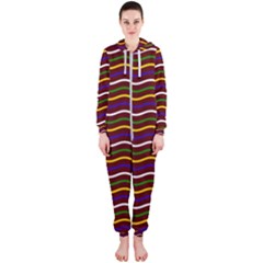 Multicolor Wave Pattern Hooded Jumpsuit (ladies)