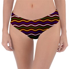 Multicolor Wave Pattern Reversible Classic Bikini Bottoms by ytdream