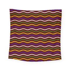 Multicolor Wave Pattern Square Tapestry (small)