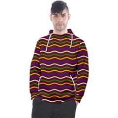 Multicolor Wave Pattern Men s Pullover Hoodie