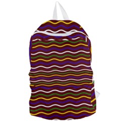 Multicolor Wave Pattern Foldable Lightweight Backpack