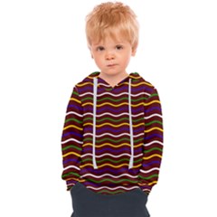 Multicolor Wave Pattern Kids  Overhead Hoodie