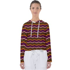 Multicolor Wave Pattern Women s Slouchy Sweat