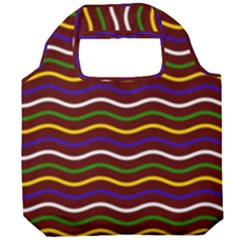 Multicolor Wave Pattern Foldable Grocery Recycle Bag by ytdream