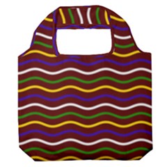 Multicolor Wave Pattern Premium Foldable Grocery Recycle Bag by ytdream