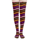 Multicolor Wave Pattern Thigh High Stockings View1