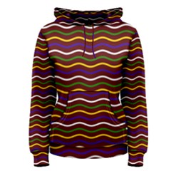 Multicolor Wave Pattern Women s Pullover Hoodie