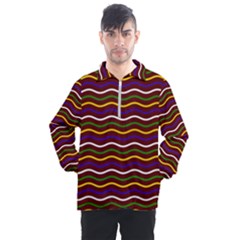 Multicolor Wave Pattern Men s Half Zip Pullover