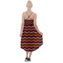 Multicolor Wave Pattern High-Low Halter Chiffon Dress  View2