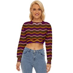 Multicolor Wave Pattern Lightweight Long Sleeve Sweatshirt by ytdream