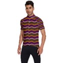 Multicolor Wave Pattern Men s Short Sleeve Cycling Jersey View2