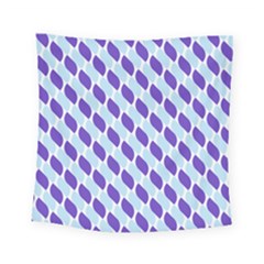 White Blue Pattern Square Tapestry (small)