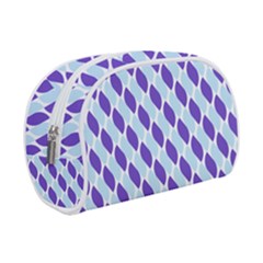 White Blue Pattern Make Up Case (small) by ytdream